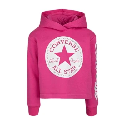 Abbildung von Converse Chuck Patch Cropped Hoodie Kapuzenpullover für Kinder, Größe: 110/116, Pink