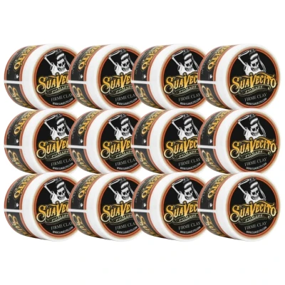Abbildung von Suavecito Pomade Firme Clay, Strong Hold Hair Clay For Men, Low Shine Matte Natural Texture Hairstyles, 4oz/113g