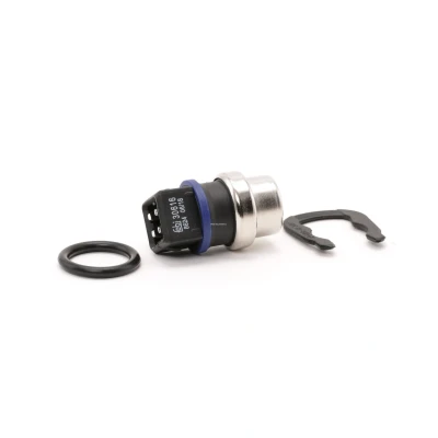 Abbildung von FEBI BILSTEIN 39142 Kühlmitteltemperatursensor Blau schwarz mit Haltefeder, Dichtung VOLKSWAGEN: Golf 4 Cabrio, Polo III Schrägheck, 3 Cabrio