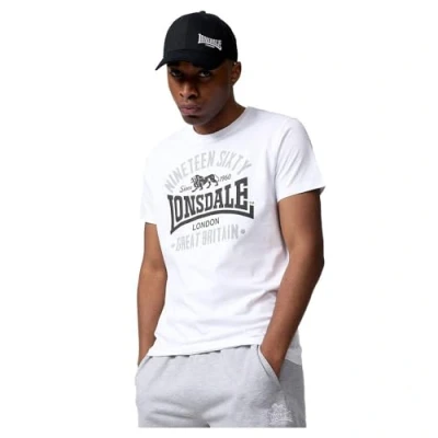 Abbildung von Lonsdale Herren T Shirt Normale Passform KILCHOAN White/Black/Grey M 117347