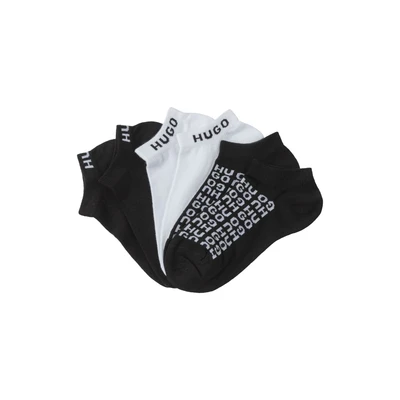 Abbildung von HUGO Socken 3P AS AO LOGO CC (Packung, 3 Paar, 3er Pack) mit kontrastfarbenen Logoschriftzug