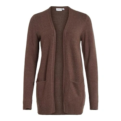 Abbildung von VILA Viril OPEN LS NOOS Strickjacke, Damen, Größe: Small, Shaved chocolate
