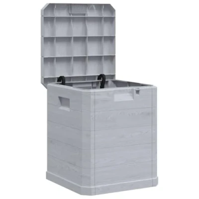 Abbildung von vidaXL Gartenbox Garten Aufbewahrungsbox 90 L Hellgrau