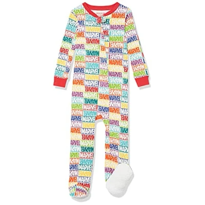 Abbildung von Amazon Essentials Disney Marvel Star Wars Unisex Baby Eng anliegender Pyjama aus Baumwolle mit Fuß, Holiday Bricks Sleep &amp; Play, 0 3 Monate