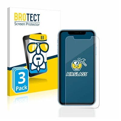 Abbildung von BROTECT Schutzglas für Apple iPhone XR / 11 (3 Stück) Schutzfolie Panzer Folie Glas [Extrem Kratzfest 9H, Anti Fingerprint, Ultra Transparent]