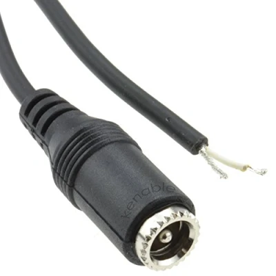 Abbildung von 2,1 mm x 5,5 Weiblich DC Buchse Zum Bare Beendet Strom Kabel 2 m [2 Meter/2m]