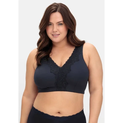 Abbildung von Sheego Bügelloser BH Große Größen in Bustier Form, mit Spitzenborte