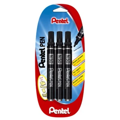 Abbildung von Pentel Marker Permanent konische Spitze Blister de 3 schwarz