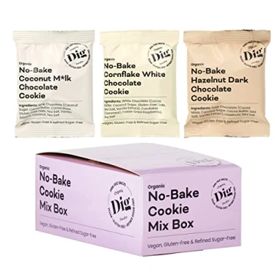 Abbildung von Dig No Bake Kekse Mix Box Bio, Vegan &amp; Glutenfrei Perfekt Für Partys Firmen 12 x 30g
