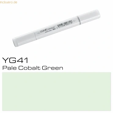 Abbildung von COPIC Sketch Marker Typ YG 41, Pale Cobalt Green, professioneller Pinselmarker, mit einer Super Brush Spitze und Medium Broad