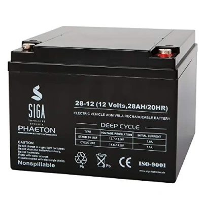 Abbildung von SIGA Batterie 12V 28Ah AGM Blei GEL Akku Notstrom Alarmanlage USV 24Ah 25Ah 26Ah 27Ah