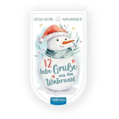 Abbildung von Trötsch Geschenkanhängerblock 12 liebe Grüße aus dem Winterwald: Anhängeschilder Papieranhänger Weihnachtsanhänger: Weihnachtsanhänger