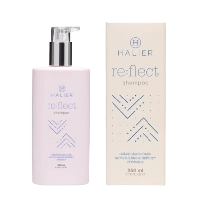 Abbildung von Halier Re:Flect Shampoo für coloriertes Haar ohne Parabene 250 ml regeneriert gefärbtes Haar, Feuchtigkeit und Farbschutz, mit natürlichen Zutaten, der Active Shine &amp; Repair™ Formel