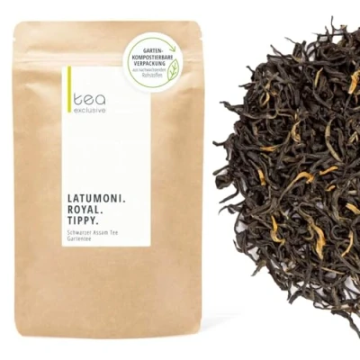 Abbildung von Assam Tee Latumoni Royal Tippy Schwarzer Single Origin Gartentee lieblich, würzig, harmonisch 100g Beutel tea exclusive