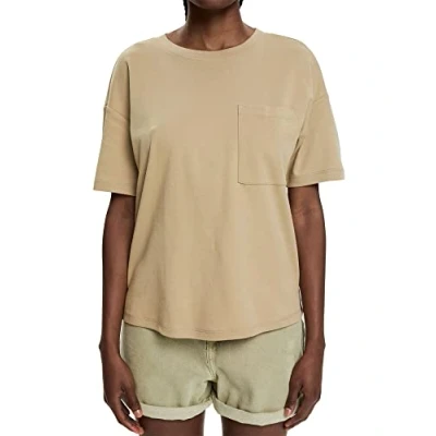 Abbildung von ESPRIT Damen 072EE1K336 T Shirt, 265/PALE Khaki, XS