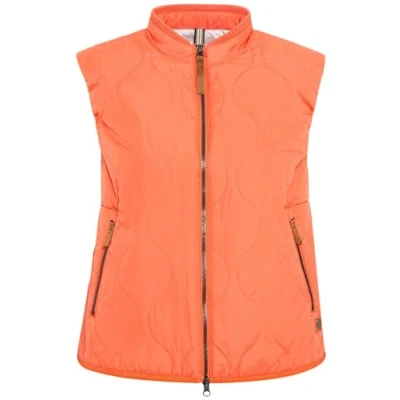Abbildung von camel active Kurze Steppweste AUS Recyceltem Polyester Weste, Damen, Größe: 34, Nectarine