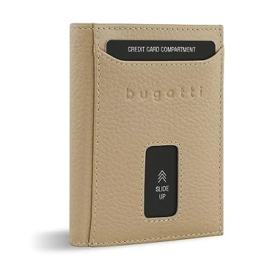 Abbildung von bugatti Secure SLIM Schutz 8 CM Geldbörse, Herren, Größe: One Size, Beige