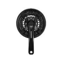 Abbildung von Kettenradgarnitur 6/7/8 Fach Shimano Tourney FC TY501 Mit 170mm Kurbel 42 X 34 24Z Kettenschutz Schwarz