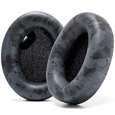 Abbildung von WC Wicked Cushions Extra Dicke Ohrpolster für Sony WH1000XM4 Kopfhörer weiches PU Leder, luxuriöser geräuschisolierender Memory Schaum, funktioniert mit Ohrsensor Black Camo