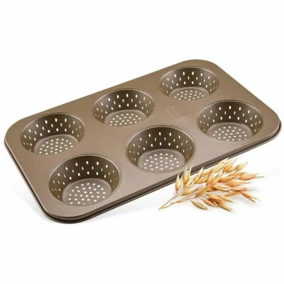 Abbildung von Zenker 6er Brötchenblech Perforierte Backform für knusprige Brötchen Antihaftbeschichtung verhindert Ankleben Hitzebeständig bis +230C, 34 x 22 3 cm