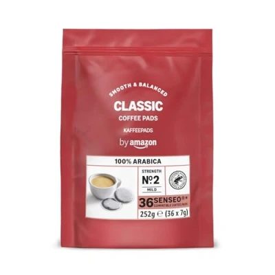 Abbildung von by Amazon Kaffeepads Classic 100% Arabica, Geeignet für Senseo Maschinen, Mittlere Röstung, 36 Stück, 1er Pack
