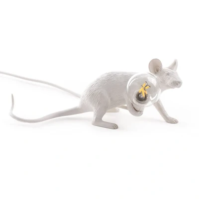 Abbildung von SELETTI Mouse Lamp LED Dekolampe USB liegend weiß