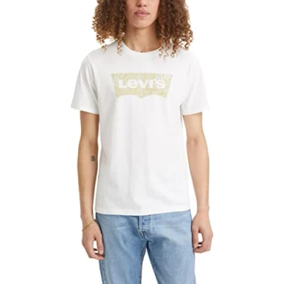 Abbildung von Levi&#039;s Graphic Crewneck BW FILL SSNL Tshirt print, Herren, Größe: Small, White
