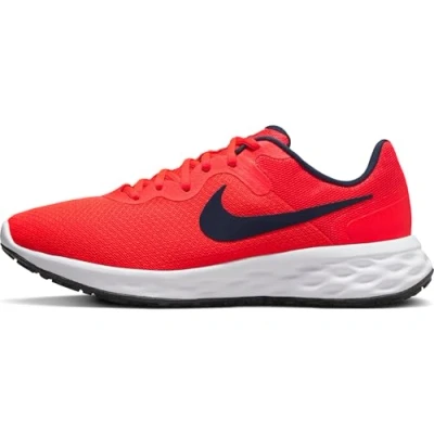 Abbildung von NIKE Herren Revolution 6 NN Sneaker, Rot Hell Crimson Weiß Obsidian, 42.5 EU