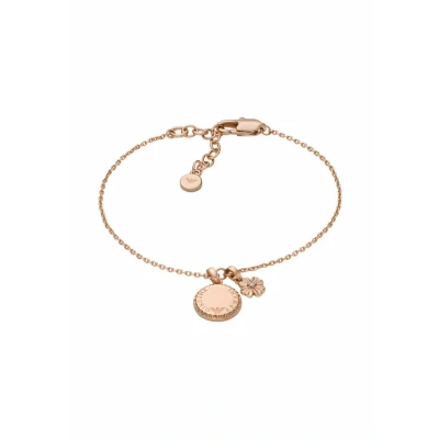 Abbildung von Emporio Armani Damenarmband aus Edelstahl oder Messing mit roségoldenem Karabinerverschluss