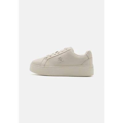Abbildung von Tommy Hilfiger Platform Court Sneaker low, Damen, Größe: 40, Ecru Schuhe