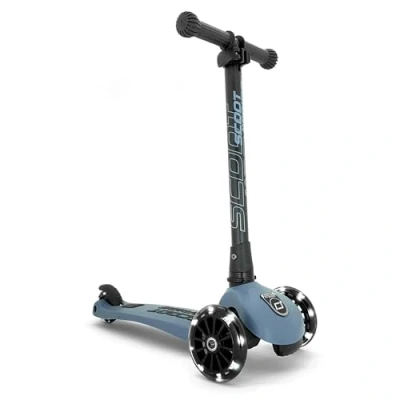 Abbildung von Scoot and Ride Dreiradscooter Highwaykick 3 LED Steel, Kinderroller, Scooter, Cityroller, Kickboard, blau