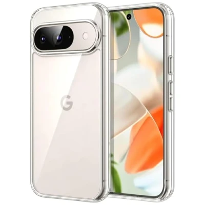 Abbildung von Verco Handyhülle für Google Pixel 9 Case, Handy Cover Hülle Transparent Dünn Klar Silikon, durchsichtig