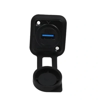 Abbildung von HangTon USB Gehäuse Montage Buchse, wasserdichter Stecker, 3.0 Version, Typ A Buchse auf Kabelverlängerung, IP65 Schottdurchführung, 2 Stück