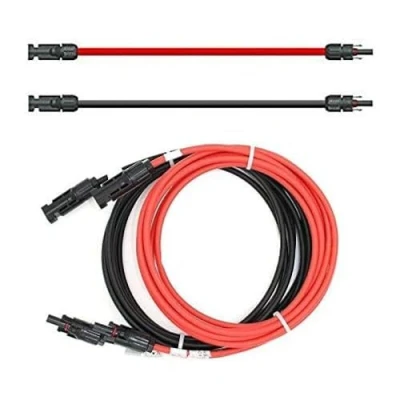 Abbildung von SOLARTRONICS Verlängerungskabel 4mm² inkl. Solarstecker 2x6m PV Kabel H1Z2Z2 K beidseitig rot/schwarz Photovoltaik mit Stecker Solarkabel für Solaranlage Made in Germany