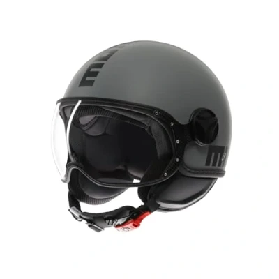 Abbildung von Momodesign FGTR Classic E2206 Jethelm, offener Motorradhelm und Scooter, für Damen Herren, mattgrau/schwarz, Größe XL