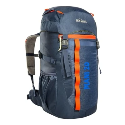 Abbildung von Tatonka Kinderrucksack Mani 20L Rucksack für Mädchen und Jungen ab 10 Jahren Inklusive Sitzkissen mit Reflektoren gute Sichtbarkeit Aus recycelten Materialien 20 Liter Volumen (navy)