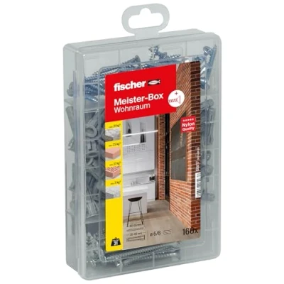 Abbildung von Fischer Schrauben und Dübel Set SX Meisterbox 160 Stück