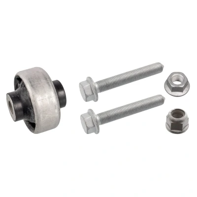Abbildung von FEBI BILSTEIN 175762 Querlenkerlager mit Mutter, Schraubensatz hinten, Vorderachse links, rechts Gummi SEAT: IBIZA 5