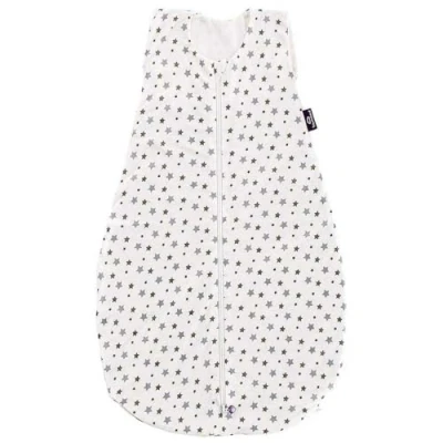 Abbildung von Träumeland Babyschlafsack Sommerschlafsack LIEBMICH TENCEL™, Design weiß mit grauen Sternen (1 tlg)