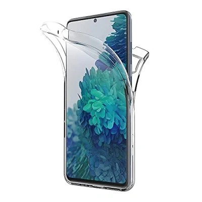Abbildung von AICEK Hülle Compatible Samsung Galaxy S20 FE 5G / Lite 360Full Body Transparent Silikon Schutzhülle für Case Durchsichtige TPU Bumper Handyhülle (6,5 Zoll)