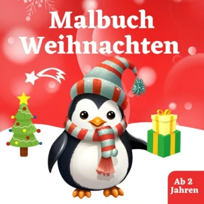 Abbildung von Malbuch Weihnachten ab 2 Jahren: Weihnachtsmalbuch für Kinder mit 50 Niedliche und Einfachen Motiven zum Kritzeln Ausmalen Kritzelbuch Mädchen Jungen Ausmalbuch Kleinkinder