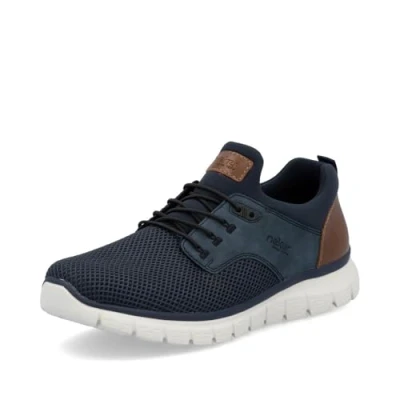 Abbildung von Rieker Herren Low Top Sneaker B6652, Männer Halbschuhe,Turnschuhe,Laufschuhe,straßenschuhe,Strassenschuhe,Sportschuhe,blau (14),42 EU / 8 UK