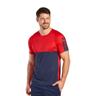 Abbildung von Erima Six Wings T Shirt blaurot, L Herren