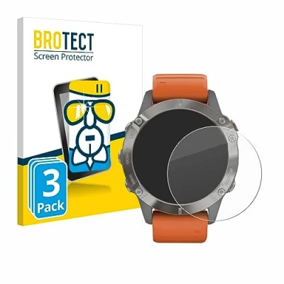 Abbildung von BROTECT Schutzglas für Garmin Fenix 6 Pro Solar (3 Stück) Schutzfolie Panzer Folie Glas [Extrem Kratzfest 9H, Anti Fingerprint, Ultra Transparent]