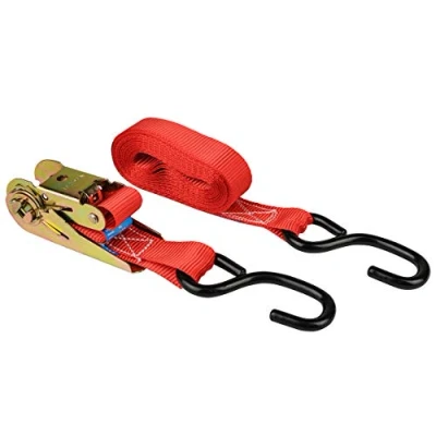 Abbildung von LAS 10317 Spanngurt, mit Ratsche und S Haken, Größe (LxB): Ca. 5 m x 2,5 cm, rot