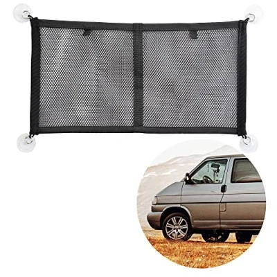 Abbildung von 040Parts Aufbewahrungs Netz für große Fenster von VW T5 T6 Bulli, Multivan Halterung