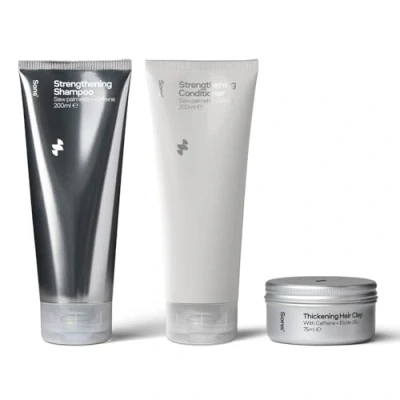Abbildung von Sons Haarpflege Set für Männer, Stärkung der Haare bei Haarausfall und Ausdünnung, Shampoo Spülung mit Sägepalme mehr Haarwuchs, Tonerde Koffein Biotin zur Haarverdichtung 1 Monat
