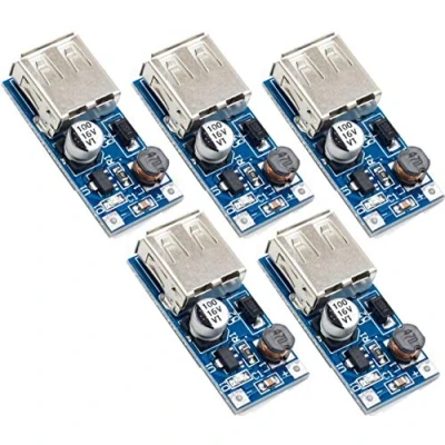 Abbildung von TECNOIOT 5pcs 0.9V 5V DC to USB Voltage Converter Step Up Power Supply Module à Convertisseur de Tension Booster d&#039;alimentation