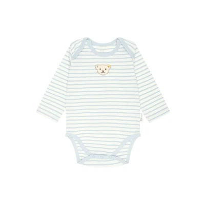 Abbildung von Steiff Unisex Baby Body amerikanischer Kragen Langarm Unterwäsche, Celestial Blue, 56