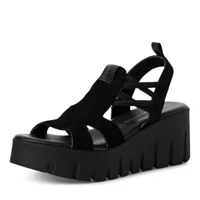 Abbildung von Tamaris Keilsandalette, Damen, Größe: 36, Black Schuhe